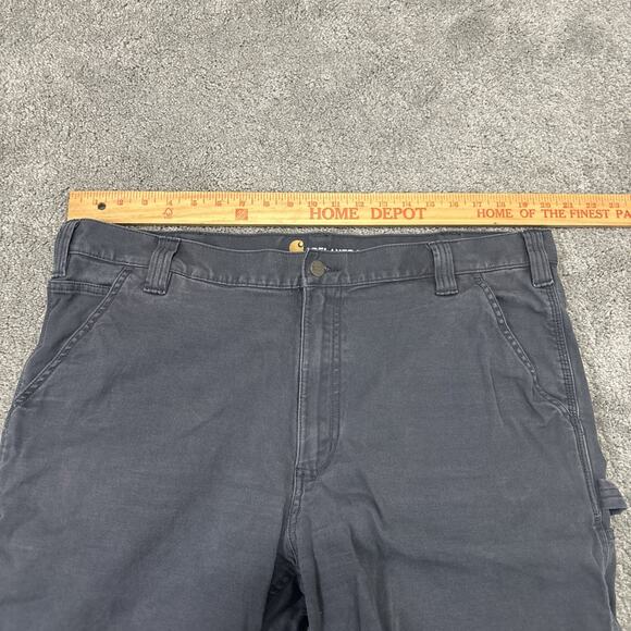 Carhartt Shorts Mens Size 40 Rugged Flex Relaxed Fit Canvas Utility Gray - Picture 4 of 5